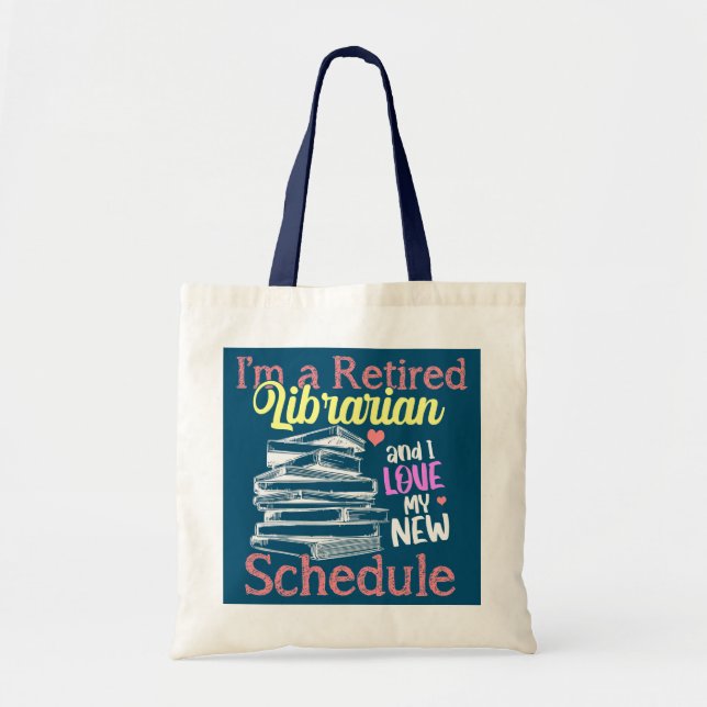 Bolso De Tela Libro de regalo para jubilaciones bibliotecarias j (Frente)