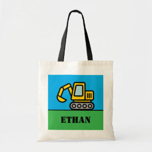 Bolso De Tela Libro infantil de máquina excavadora de juguete li