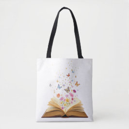Bolso De Tela Libro mágico de flores y mariposas