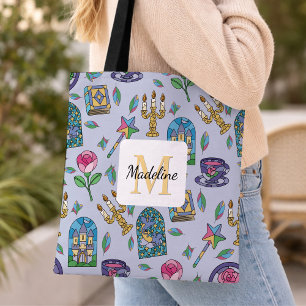 Bolso De Tela Libro Personalizado de La Bella y la Bestia para N