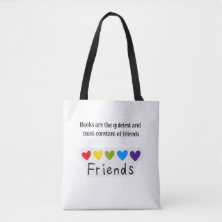 Bolso De Tela Libros Amigos Más Silenciosos Constantes Arcoíris 