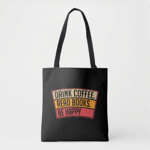 Bolso De Tela Libros - Bebe Café Lee Libros, Regalo para Amante