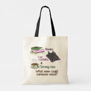 Bolso De Tela Libros, charcutería y té