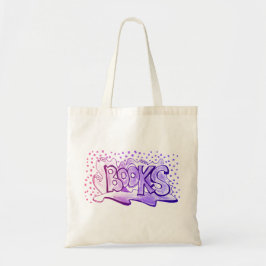 Bolso De Tela Libros con letras creativas a mano