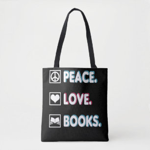 Bolso De Tela Libros de amor por la paz para los lectores