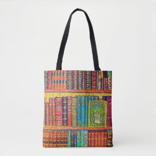 Bolso De Tela Libros de biblioteca