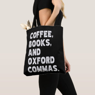 Bolso De Tela Libros De Café Y Comas De Oxford Profesor Genial D