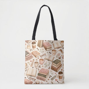 Bolso De Tela Libros de Café y Cosas