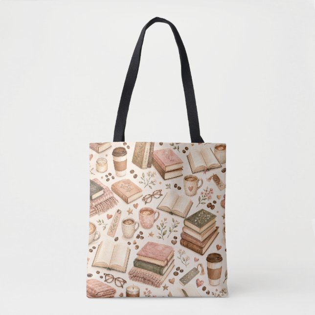 Bolso De Tela Libros de Café y Cosas (Anverso)