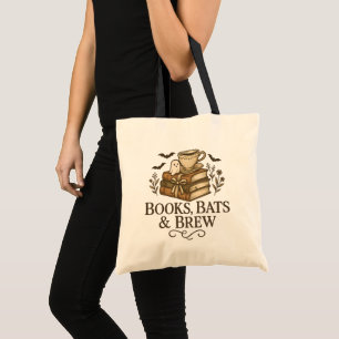 Bolso De Tela Libros de Halloween Murciélagos Cerveza Acogedor A