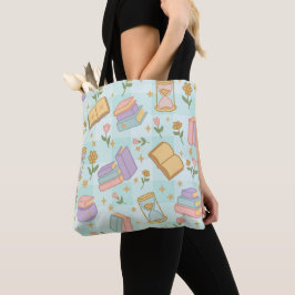 Bolso De Tela Libros de Magia Verde Chica Bruja Maga Linda