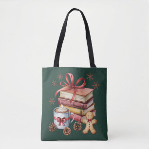 Bolso De Tela Libros de Navidad Libros de Pan de Jengibre Libros