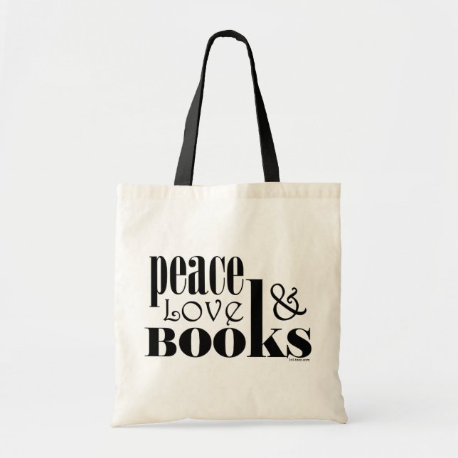Bolso De Tela Libros del amor de la paz (Frente)