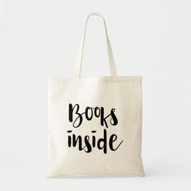 Bolso De Tela Libros divertidos de citas dentro (Frente)