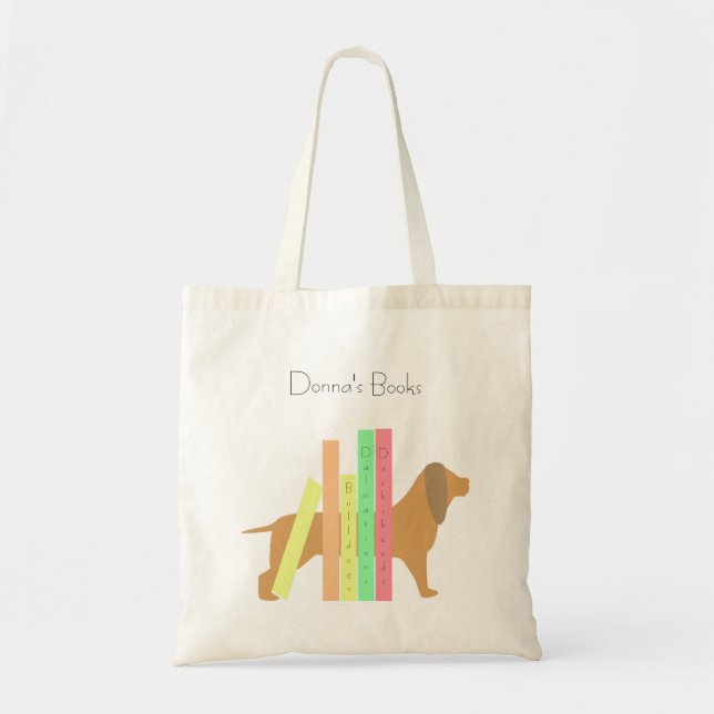 Bolso De Tela Libros infantiles y perros (Frente)