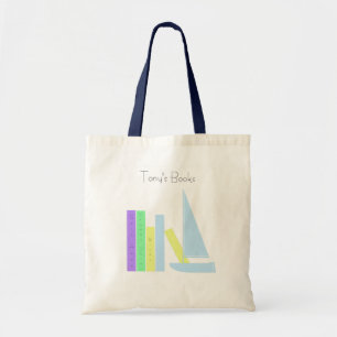 Bolso De Tela Libros infantiles y velero de juguetes