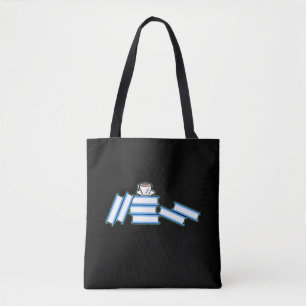 Bolso De Tela Libros - Libros y Taza de Té