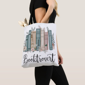 Bolso De Tela Libros personalizados de acuarela de Booktrovert e