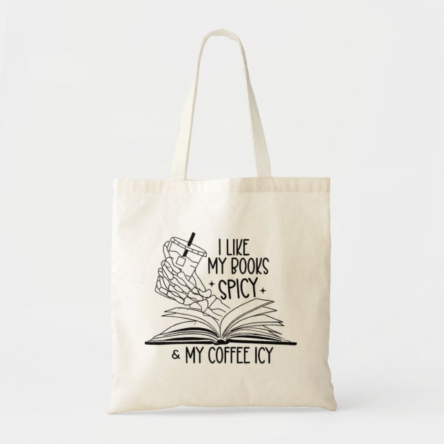 Bolso De Tela Libros picantes y café helado (Frente)