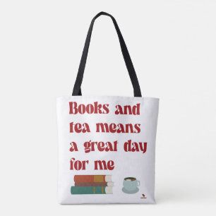 Bolso De Tela Libros Tea un gran día para mí agradable leer la v