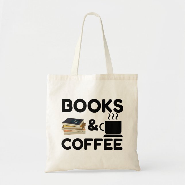 Bolso De Tela Libros Y Café (Frente)