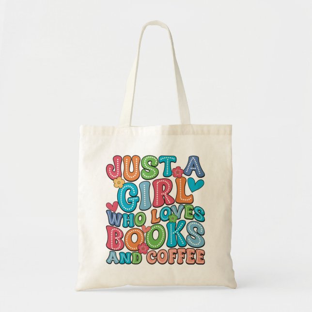 Bolso De Tela Libros y Café Lover (Frente)