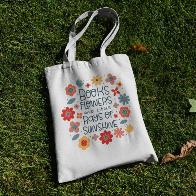 Bolso De Tela Libros Y Flores (Subido por el creador)