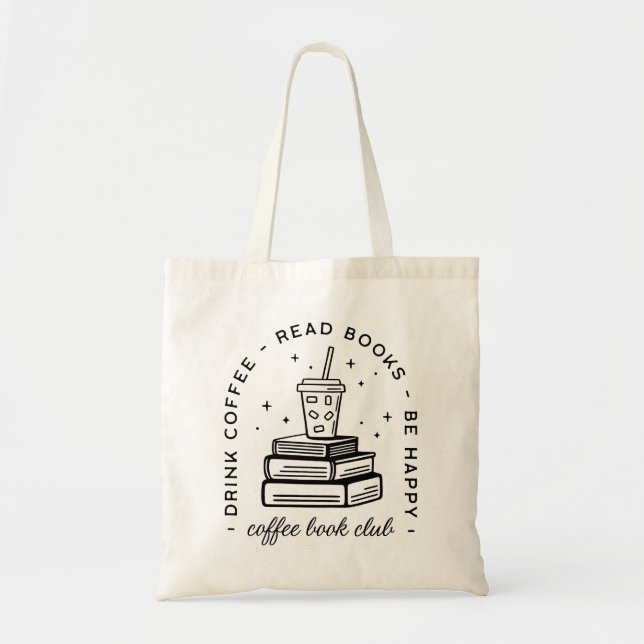 Bolso De Tela Libros y libros para los amantes del café (Frente)