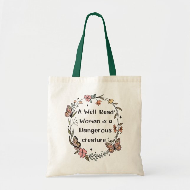 Bolso De Tela Libros y presupuesto de lectura (Frente)