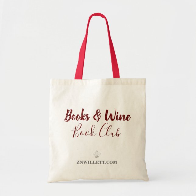 Bolso De Tela Libros y tote del vino (Frente)