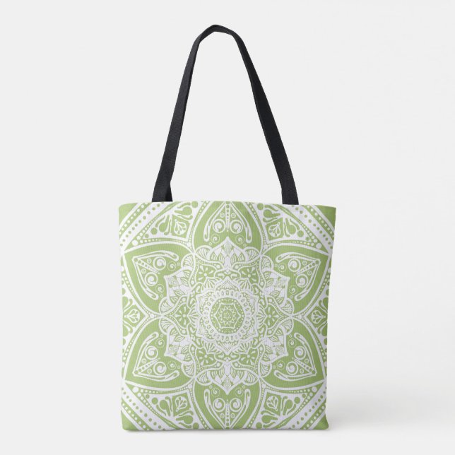 Bolso De Tela Lichen Mandala (Reverso)