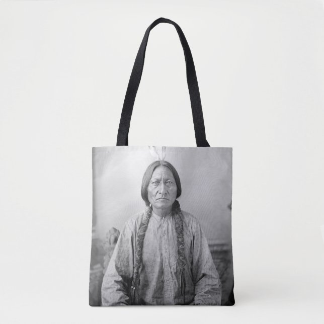 Bolso De Tela Líder lakota sacudiendo a indígenas norteamericano (Anverso)
