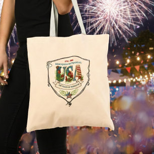 Bolso De Tela Lienzo Botánico 250 Años de Libertad de EE. UU.
