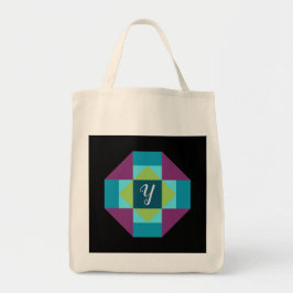 Bolso De Tela Lienzo de bloques de taladros de monograma