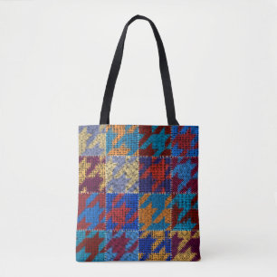 Bolso De Tela Lienzo de trabajo en mosaico: patrón de imitación