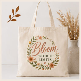 Bolso De Tela Lienzo Gráfico Floral Sin Límites