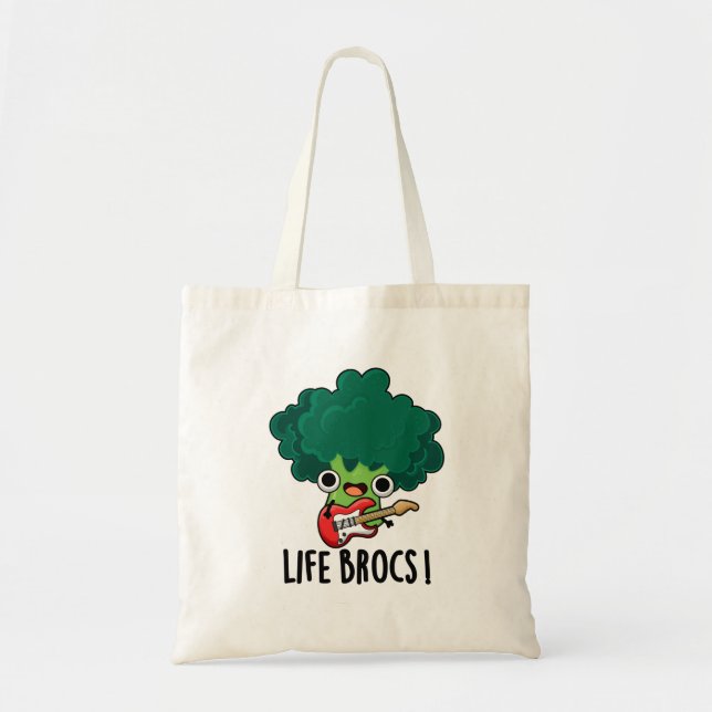 Bolso De Tela Life Brocs Funny Veggie Broccoli Pun (Frente)