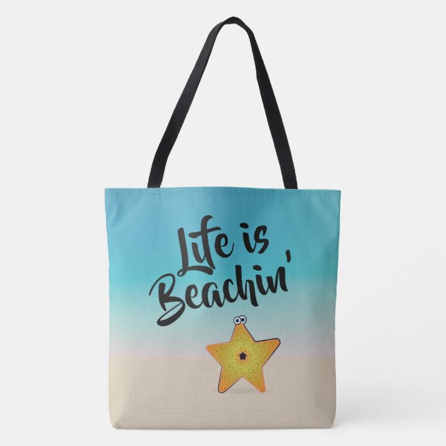 Bolso De Tela Life is Beachin' Starfish (Anverso)