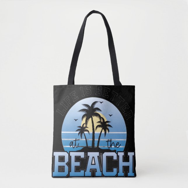 Bolso De Tela Life Is Better at the Beach (Anverso)