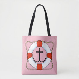 Bolso De Tela Life Saver y Anchor Tote Bag