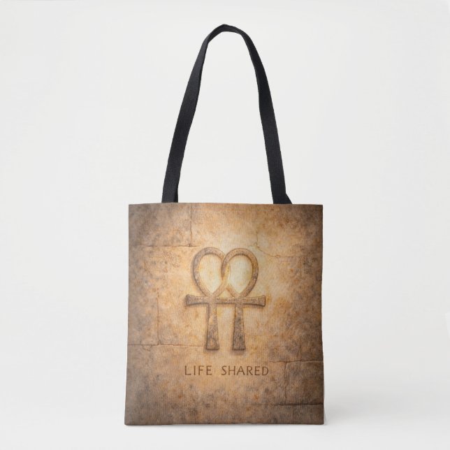Bolso De Tela Life Shared Ankh Valentine Egyptian Love Symbol (Anverso)