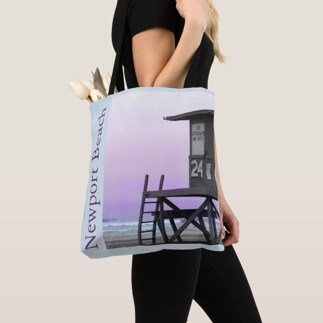 Bolso De Tela Lifeguard Tower Newport Beach (Detalle)