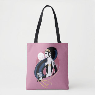 Bolso De Tela Liga de la Justicia Arte pop de perfil de mujer m