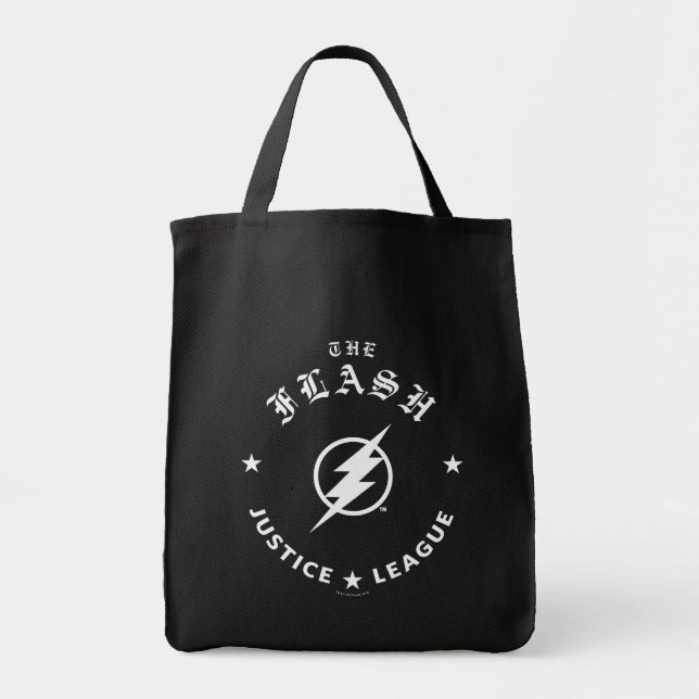 Bolso De Tela Liga de la Justicia | Emblema Relámpago Flash Retr (Frente)