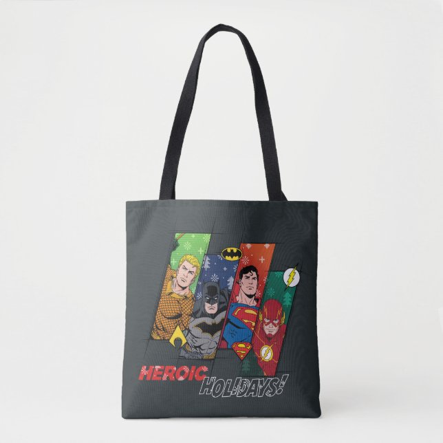 Bolso De Tela Liga de la Justicia "¡Festividades heroicas!" (Anverso)