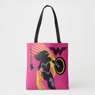 Bolso De Tela Liga de la Justicia  Icono de silueta de mujer mar