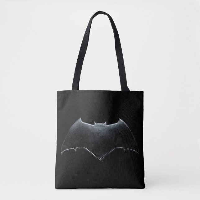 Bolso De Tela Liga de la Justicia | Símbolo batman metálico (Anverso)