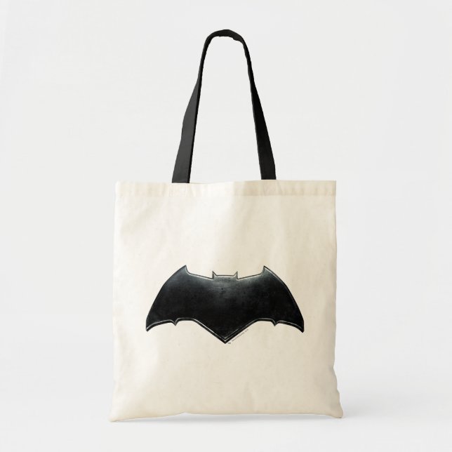 Bolso De Tela Liga de la Justicia | Símbolo batman metálico (Frente)