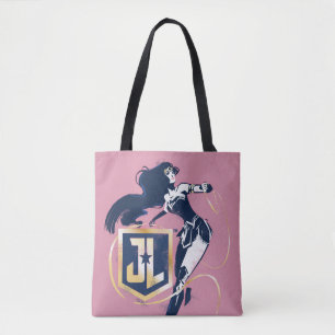 Bolso De Tela Liga de la Justicia  Wonder Woman & JL Icon Pop Ar
