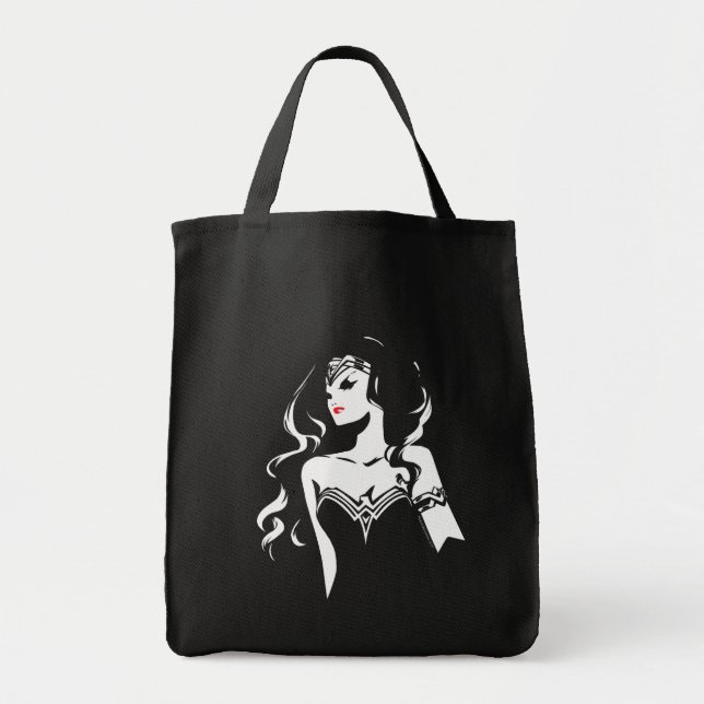 Bolso De Tela Liga de la Justicia | Wonwoman Noir Pop Art (Frente)